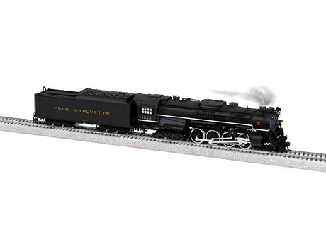 2-8-4 Berkshire - Sound and DCC -- Pere Marquette #1225 (black, graphite, yellow)