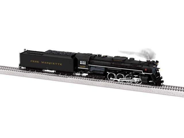 2-8-4 Berkshire - Sound and DCC -- Pere Marquette #1225 (black, graphite, yellow)