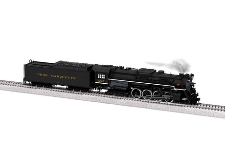 2-8-4 Berkshire - Sound and DCC -- Pere Marquette #1223 (black, graphite, yellow)
