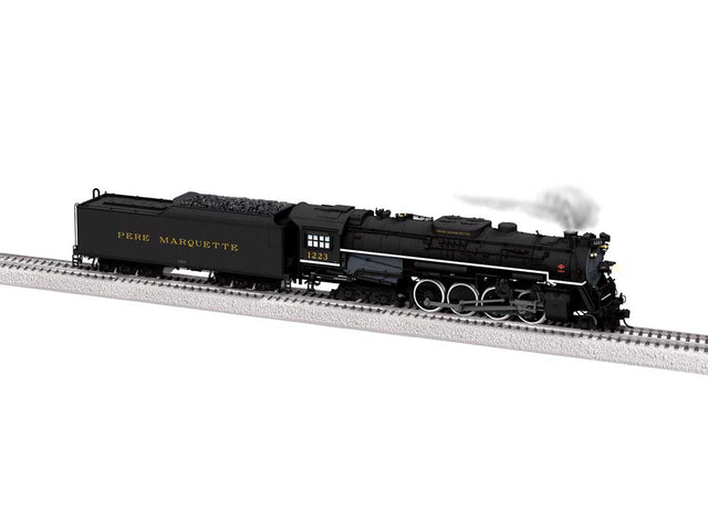 2-8-4 Berkshire - Sound and DCC -- Pere Marquette #1223 (black, graphite, yellow)
