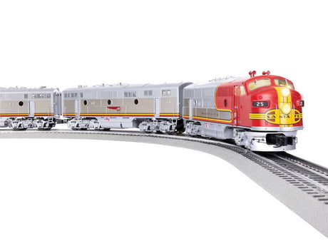 Santa Fe Super Chief Super Train-Only Set  - 3-Rail - Legacy Sound and Control -- 2 EMD F3A, Unpowered F3B SuperBass, 8 Cars-1