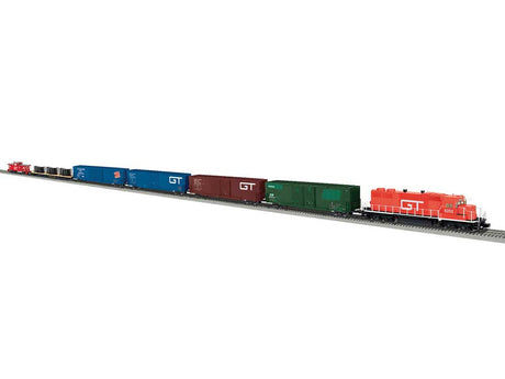 Detroit Assembly Line Train-Only Set - 3-Rail - Legacy Sound and Control -- Grand Trunk Western EMD SD38, 6 Cars