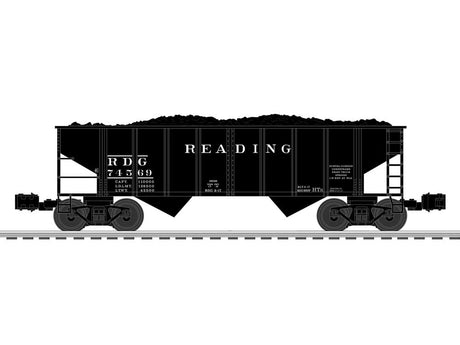 Reading King Coal Train-Only Set - 3-Rail - Legacy Sound, Smoke and Control -- T-1 4-8-4 #2128, 7 Mixed Hoppers, Caboose (Mixed Schemes)-3