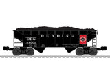 Reading King Coal Train-Only Set - 3-Rail - Legacy Sound, Smoke and Control -- T-1 4-8-4 #2128, 7 Mixed Hoppers, Caboose (Mixed Schemes)-4