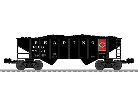 Reading King Coal Train-Only Set - 3-Rail - Legacy Sound, Smoke and Control -- T-1 4-8-4 #2128, 7 Mixed Hoppers, Caboose (Mixed Schemes)-5