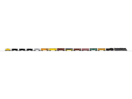 Mighty Allegheny Train-Only Set - 3-Rail - Legacy Sound, Smoke and Control -- C&O  #2128, 12 Mixed Freight Cars, Caboose (Mixed Schemes)-1