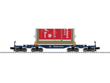 Budweiser 150 Big Can Train-Only Set - 3-Rail - Legacy Sound and Control -- GP20 Diesel, 4 Heavy-Duty Flatcars w/Can Load, Caboose-5