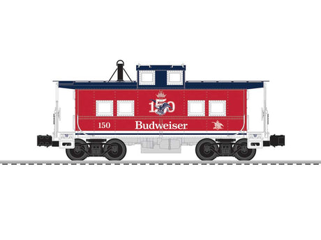 Budweiser 150 Big Can Train-Only Set - 3-Rail - Legacy Sound and Control -- GP20 Diesel, 4 Heavy-Duty Flatcars w/Can Load, Caboose-7