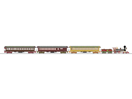 Jarrett - Palmer Lightning Express Set- 3-Rail - Legacy Sound and Control -- Centrral Pacific 4-4-0, Wood Combine, 2 Wood Coaches-1