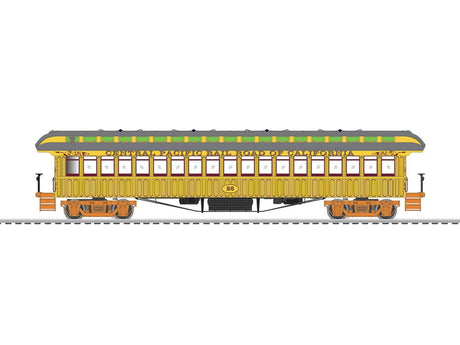 Jarrett - Palmer Lightning Express Set- 3-Rail - Legacy Sound and Control -- Centrral Pacific 4-4-0, Wood Combine, 2 Wood Coaches-3