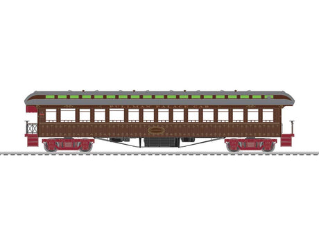 Jarrett - Palmer Lightning Express Set- 3-Rail - Legacy Sound and Control -- Centrral Pacific 4-4-0, Wood Combine, 2 Wood Coaches-5