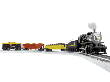Steel Mill Runner Set - 3-Rail - LionChief+ 2 Bluetooth 5 Sound & Control -- Bethlehem 0-4-0, 3 Cars, FasTrack Oval, Wireless Controller-1