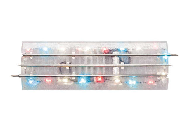 10" 25.4cm Straight w/Red, White & Blue LED Lights - FasTrack(R) -- pkg(4)