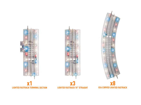 Oval  w/Red, White & Blue LED Lights - FasTrack(R) -- 40 x 60"  101.6 x 152.4cm-2
