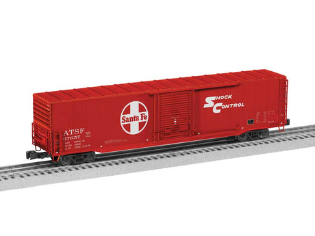 Pullman-Standard PS-1 60' Single-Door Boxcar - 3-Rail - Ready to Run -- Santa Fe #37657 (red, white)