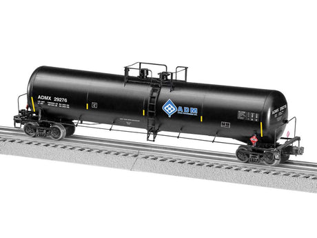 30,000-Gallon Tank Car - 3-Rail - Ready to Run -- Archer-Daniels-Midland ADMX #29276 (black, blue, white, Molecule Logo)