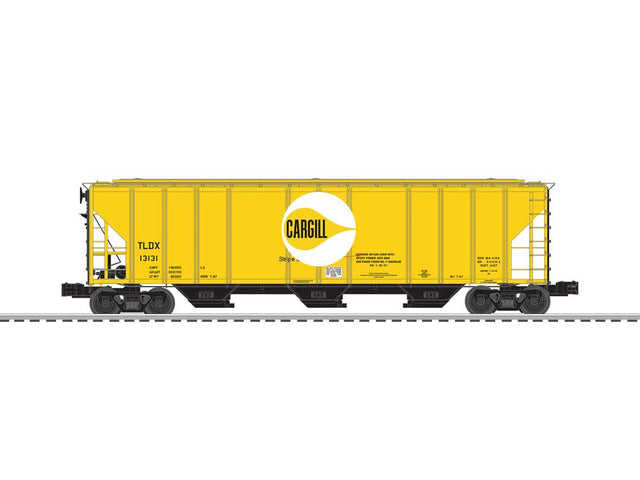 PS-2CD Covered Hopper - 3-Rail Ready to Run -- Cargill TLDX #13131 (yellow, white, black)