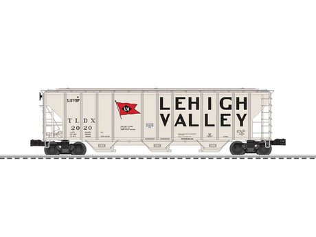 PS-2CD Covered Hopper - 3-Rail Ready to Run -- Lehigh Valley TLDX #2020 (gray, black, red, Billboard Lettering)