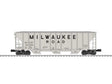 PS-2CD Covered Hopper - 3-Rail Ready to Run -- Milwaukee Road #98369 (gray, black, Billboard Lettering)