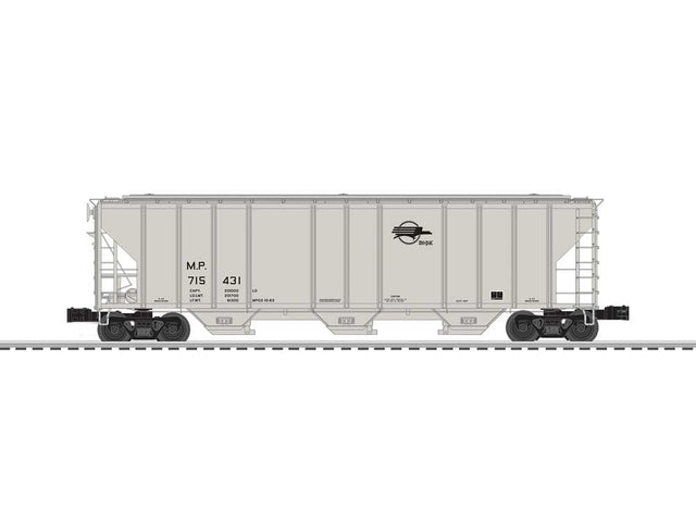 PS-2CD Covered Hopper - 3-Rail Ready to Run -- Missouri Pacific #715431 (gray, black, Screaming Eagle Logo)