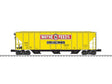 PS-2CD Covered Hopper - 3-Rail Ready to Run -- Wayne Feeds TLDX #3140 (yellow, black, red)