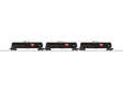 30,000-Gallon Tank Car - 3-Rail - Ready to Run - 3-Pack -- Midwest Ethanol  MET MWTX #112647, 112691, 112704 (black, red diamond,  whit