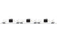 30,000-Gallon Tank Car - 3-Rail - Ready to Run - 3-Pack -- Trinity Industries Leasing TILX #351129, 351176, 351231 (white, black)