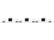 30,000-Gallon Tank Car - 3-Rail - Ready to Run - 3-Pack -- Trinity Industries Leasing TILX #351181, 351156, 351295 (white, black)