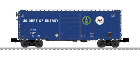 PS-1 Steel Boxcar with Sound - 3-Rail - Ready to Run -- Department of Energy #1977 (blue)