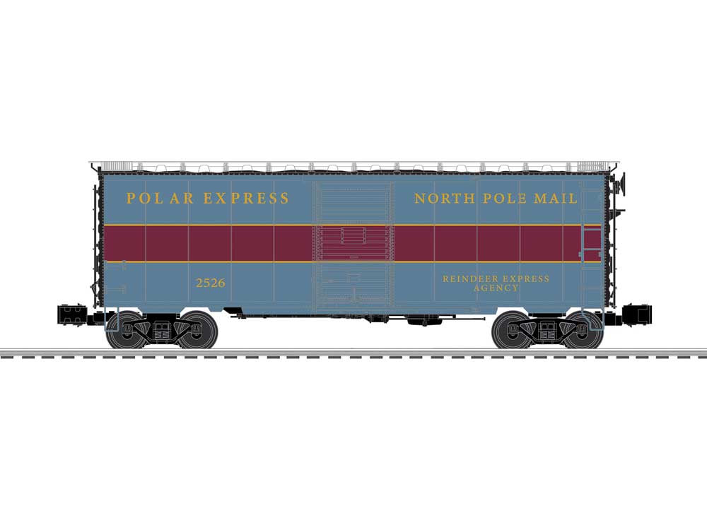 40' PS-1 Boxcar - 3-Rail - Ready to Run -- Polar Express #2526 (blue, maroon)