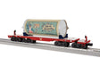 8-Axle Heavy-Duty Flatcar w/Canister Load - 3-Rail - Ready to Run -- America 250 #742026 (red, Liberty Fireworks Load)