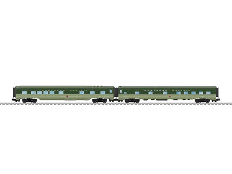21" Pullman Sleeper, Diner Set - 3-Rail - Ready to Run -- Northern Pacific (Loewy 2-Tone Green)