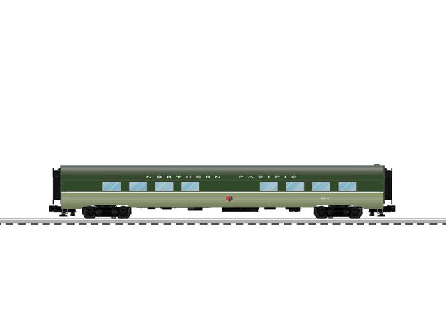 21" Smooth-Side Diner with StationSounds - 3-Rail - Ready to Run -- Northern Pacific #454 (Loewy 2-Tone Green)