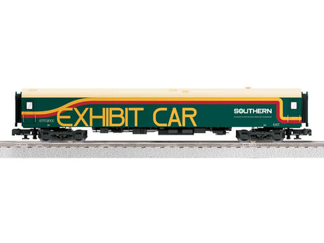 18" Streamlined Exhibit Car - 3-Rail - Ready to Run -- Southern Railway #24 (green, yellow, white)