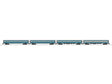 18" Baggage, Coach, 2 Sleeper Set - 3-Rail - Ready to Run -- Texas & Pacific (Eagle, blue, gray)