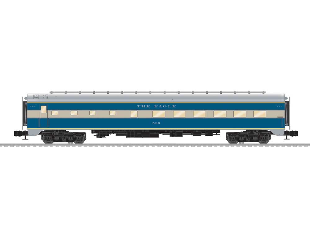 18" Diner with StationSounds - 3-Rail - Ready to Run -- Texas & Pacific #525 (Eagle, blue, gray)