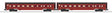 18" Streamlined Sleeper 2-Pack - 3-Rail - Ready to Run - StationSounds -- Pennsylvania Railroad (1938 Modernism, Tuscan)