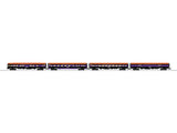 18" Baggage, Coach, Sleeper, Observation Set - 3-Rail - Ready to Run -- Whispering Rails Halloween (glow-in-dark, black, orange, purple)-1
