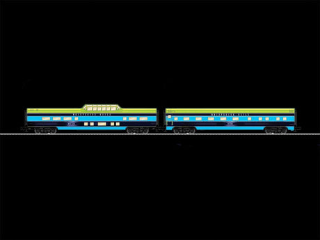 18" Sleeper, Dome Set - 3-Rail - Ready to Run -- Whispering Rails Halloween (glow-in-dark, black, orange, purple)-2