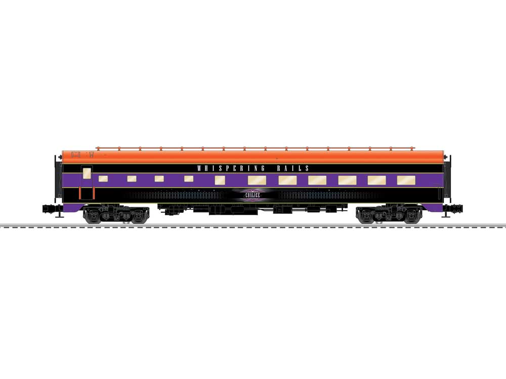18" Streamlined Diner with StationSounds - 3-Rail - Ready to Run -- Whispering Rails Halloween Chalice (glow-in-dark, black, orange, purple)-1