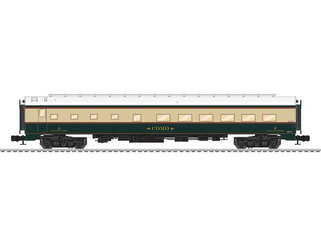 18" Diner with StationSounds - 3-Rail - Ready to Run -- Burlington Northern Como (Executive, green, cream)