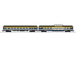 18" Short Dome, Coach Set - 3-Rail - Ready to Run -- Baltimore & Ohio #5507, 5550 Strata Club (blue, gray, yellow)
