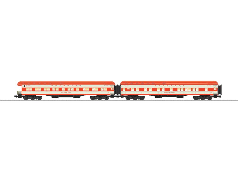 18' Heavyweight Pullman Sleeper, Observation Set - 3-Rail - Ready to Run -- Seaboard Air Line Columbia Basin, Giotto's Tower (Orange Blossom, orange, cr
