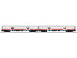 Display Car 2-Pack - 3-Rail - Ready to Run -- American Freedom Train Set B (white, red, blue)