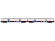 Display Car 2-Pack - 3-Rail - Ready to Run -- American Freedom Train Set C (white, red, blue)