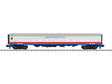 21" Streamlined Sleeper - StationSounds - 3-Rail - Ready to Run -- American Freedom Train (white, red, blue)