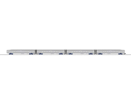 21" Crusader - 2 Observation, 2 Coach Set - 3-Rail - Ready to Run -- Reading (silver)