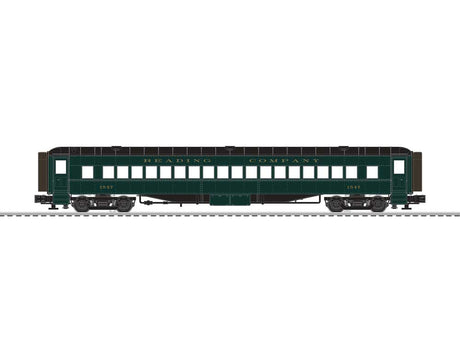 72' Heavyweight Combine, Coach Set - 3-Rail - Ready to Run -- Reading #406, 1547 (green, black)-2