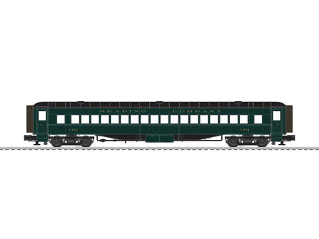 72' Heavyweight Coach 2-Pack - 3-Rail - Ready to Run -- Reading #1461, 1505 (green, black)-1