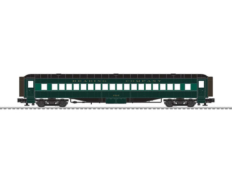 72' Heavyweight Combine, Coach Set - 3-Rail - Ready to Run -- Reading #405, 1516 (2-Tone Green, black)-2